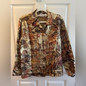 Gorgeous japanese inspired silk button down shirt.